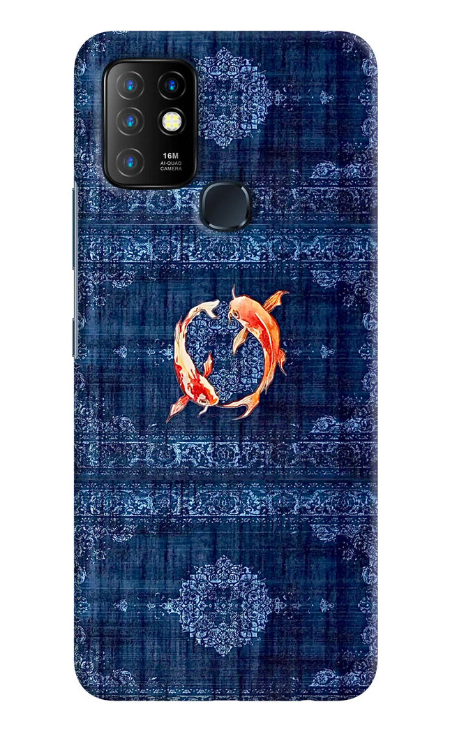 Koi Blue Infinix Hot 10 Hard Case Back Cover by Casekaro