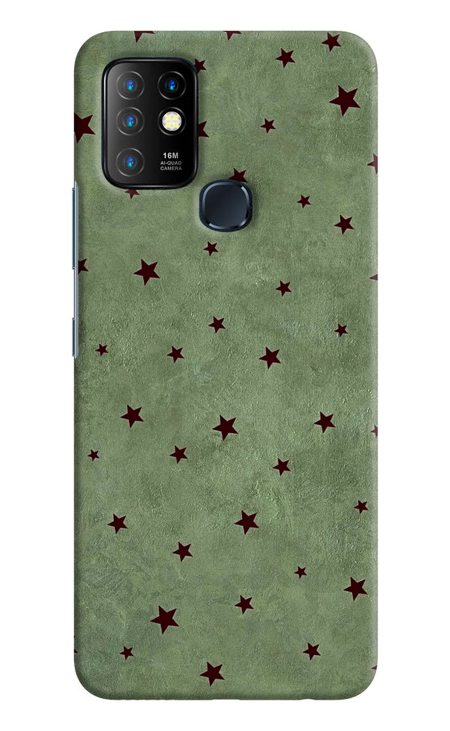 Green Stars Infinix Hot 10 Hard Case Back Cover by Casekaro