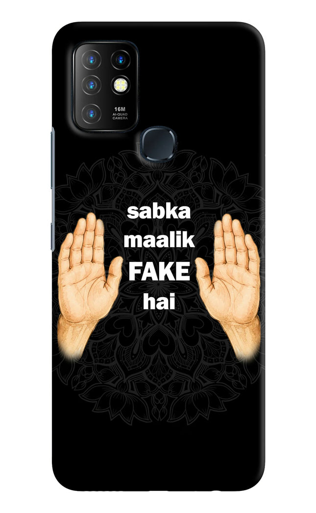 Sabka Malik Fake Infinix Hot 10 Hard Case Back Cover by Casekaro