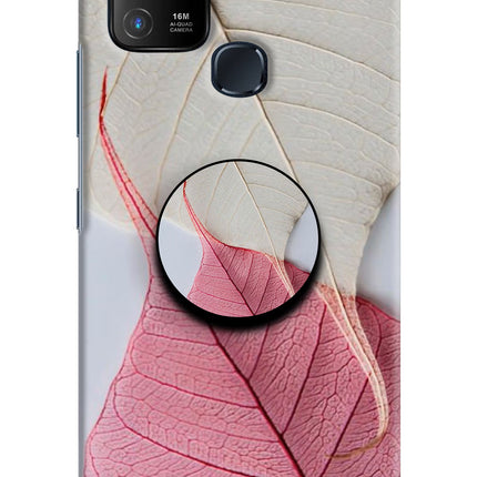 White Pink Leaf Infinix Hot 10 Pop Case by Casekaro