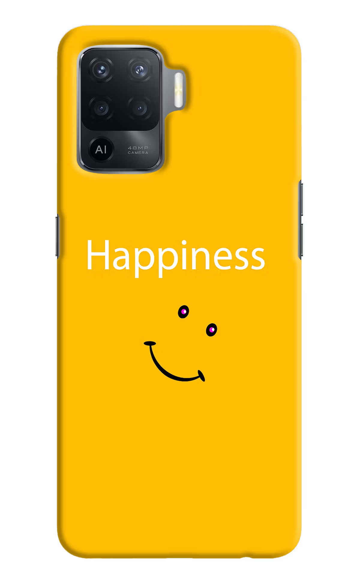 Happiness With Smiley Oppo F19 Pro Hard Case Back Cover by Casekaro