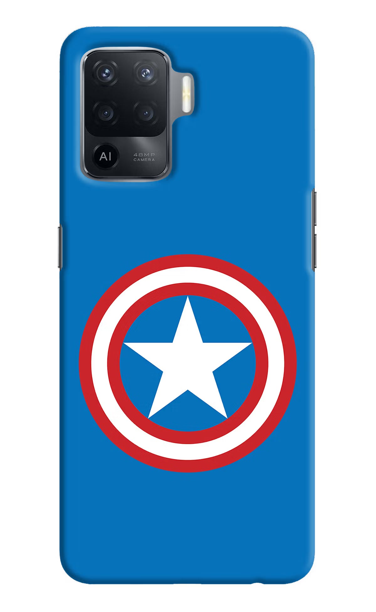 Captain America Logo Oppo F19 Pro Hard Case Back Cover by Casekaro
