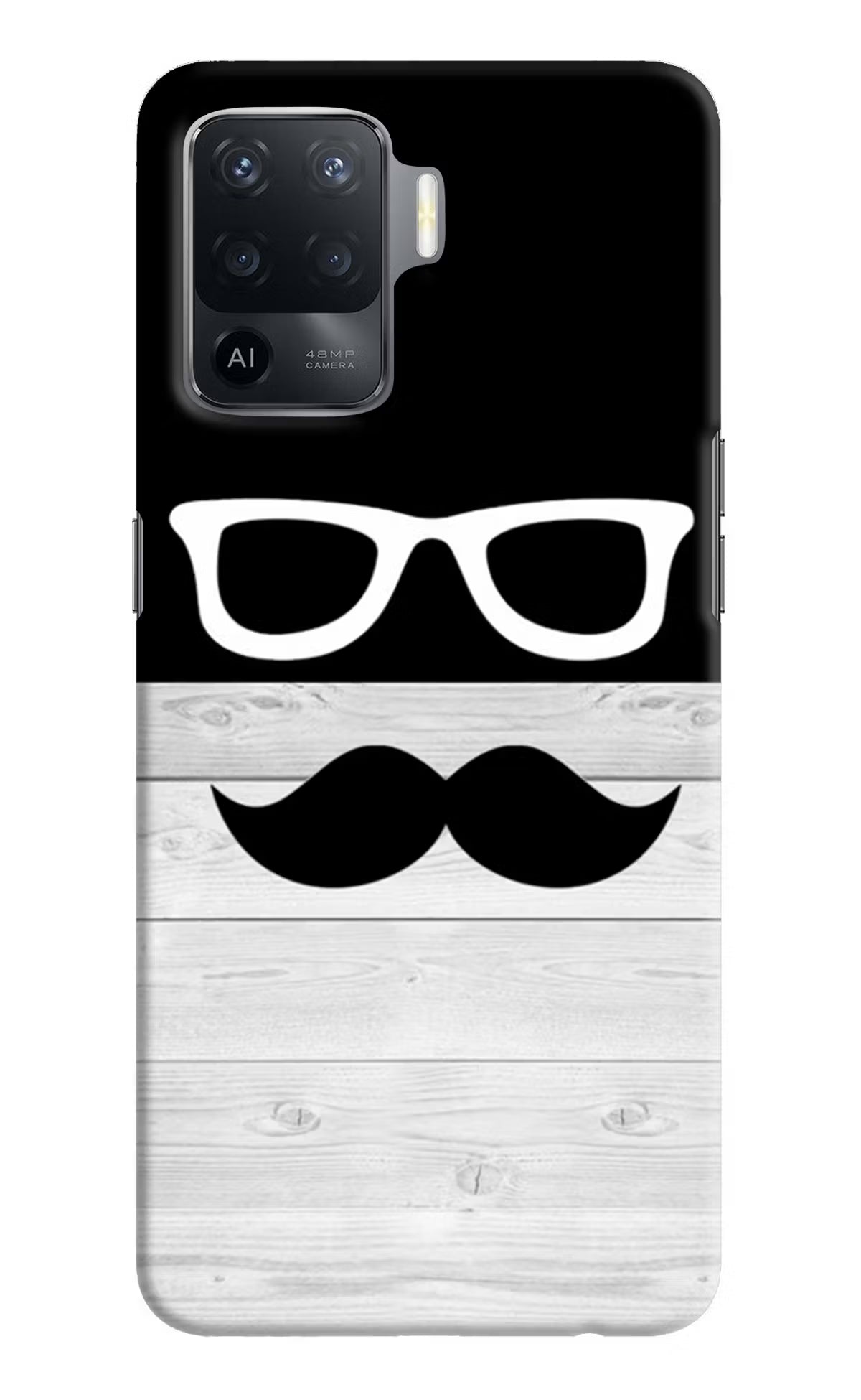 Mustache Oppo F19 Pro Hard Case Back Cover by Casekaro
