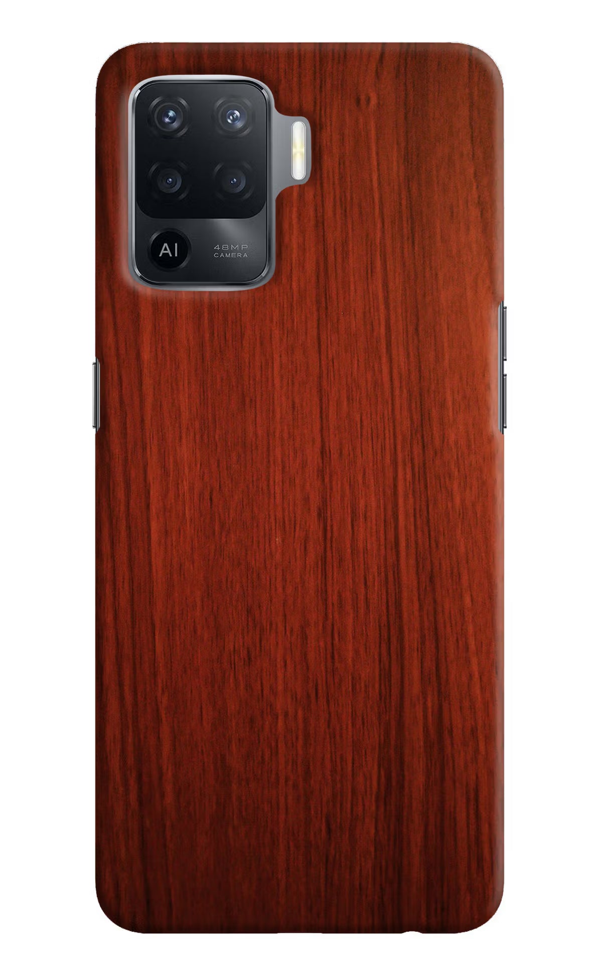 Wooden Plain Pattern Oppo F19 Pro Hard Case Back Cover by Casekaro
