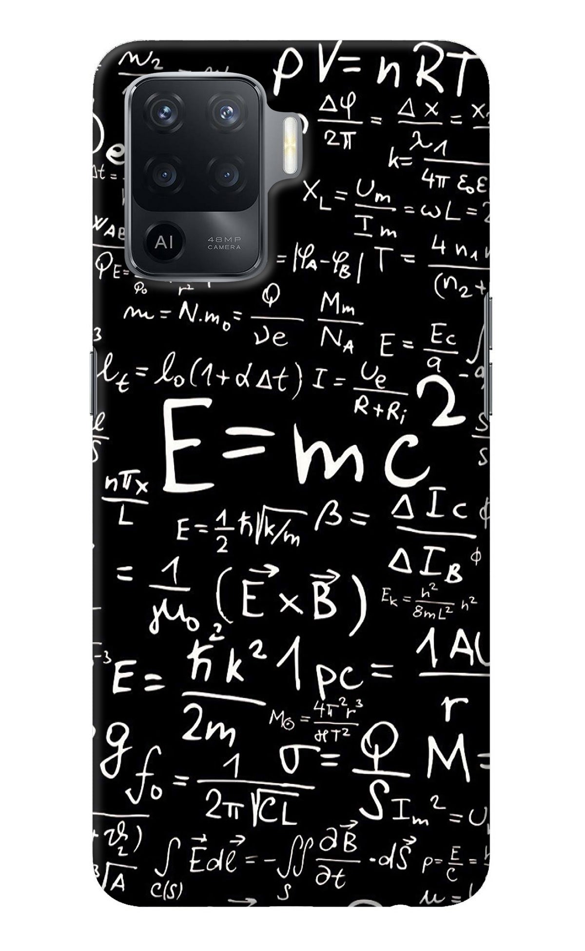 Physics Albert Einstein Formula Oppo F19 Pro Back Cover