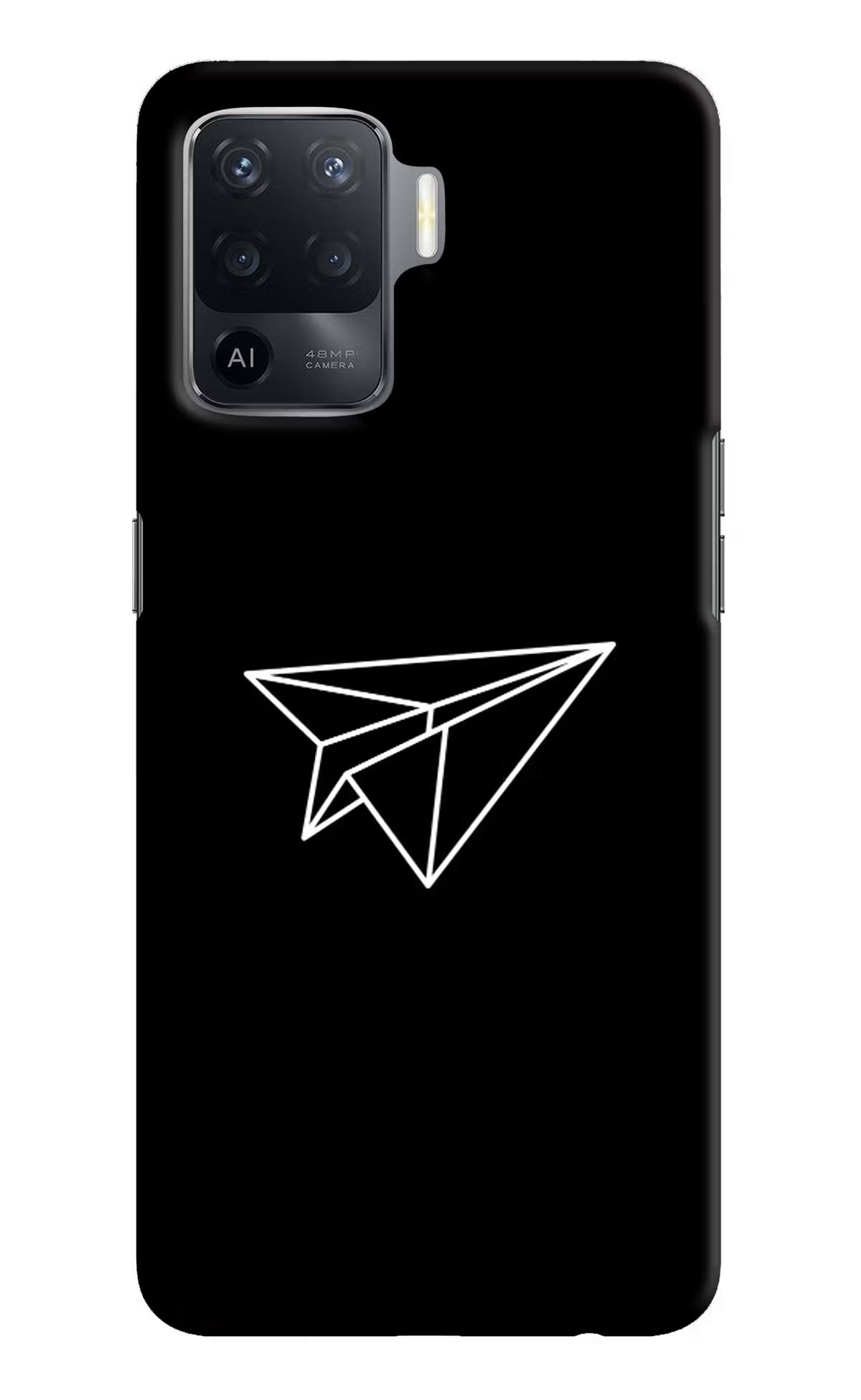 Paper Plane White Oppo F19 Pro Hard Case Back Cover by Casekaro