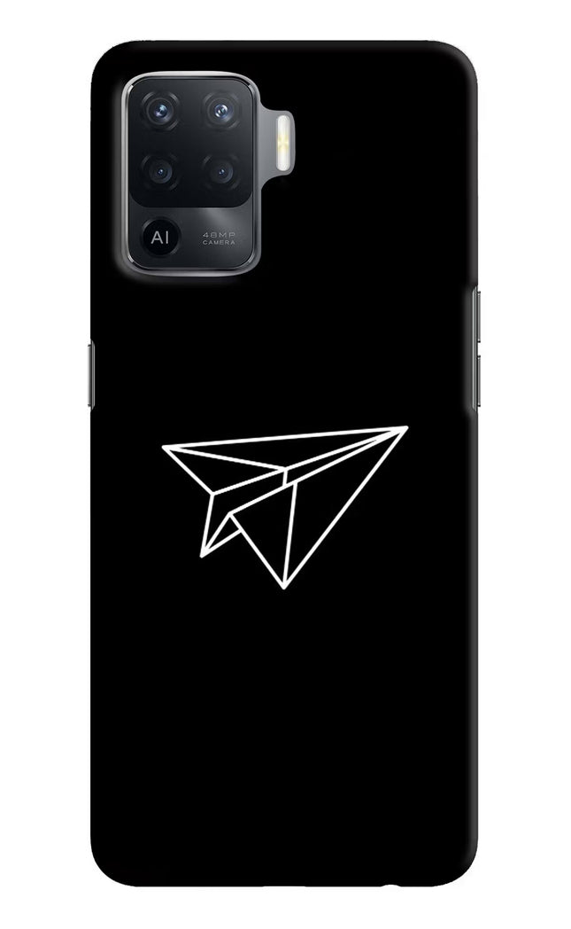 Paper Plane White Oppo F19 Pro Hard Case Back Cover by Casekaro