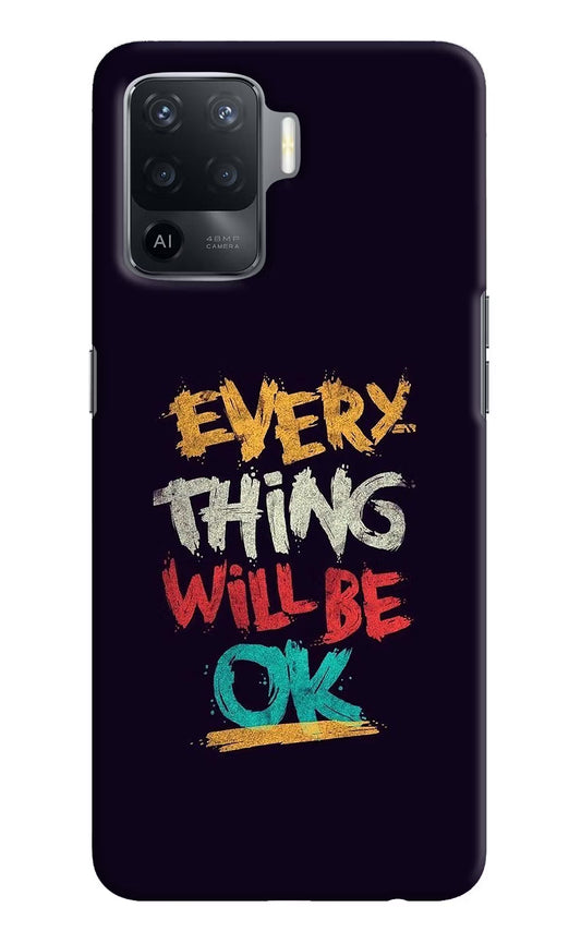 Everything Will Be Ok Oppo F19 Pro Hard Case Back Cover by Casekaro