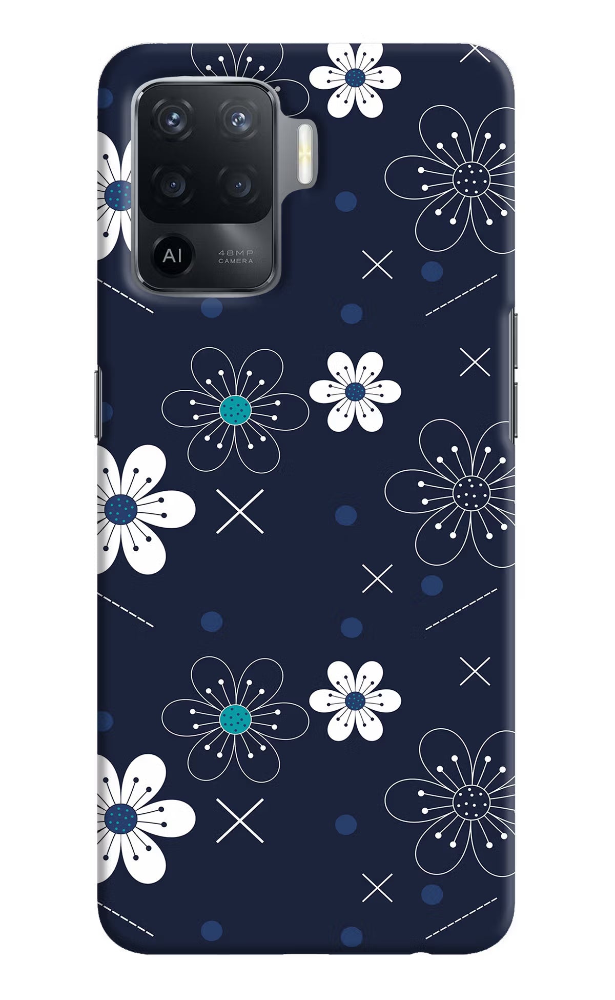 Flowers Oppo F19 Pro Hard Case Back Cover by Casekaro
