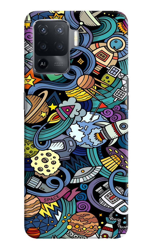 Space Abstract Oppo F19 Pro Hard Case Back Cover by Casekaro