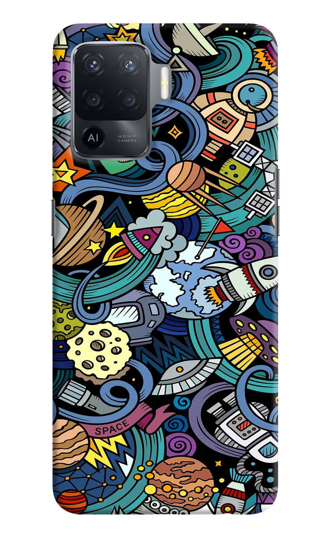 Space Abstract Oppo F19 Pro Hard Case Back Cover by Casekaro