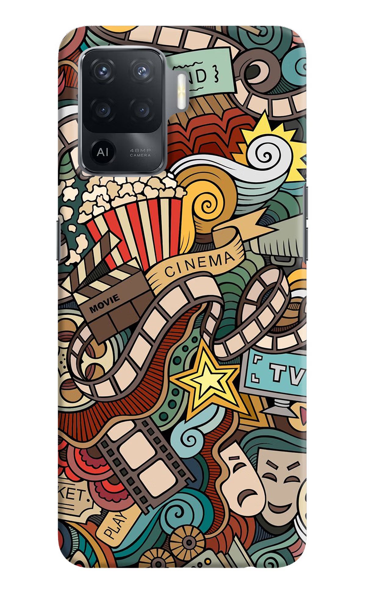 Cinema Abstract Oppo F19 Pro Hard Case Back Cover by Casekaro