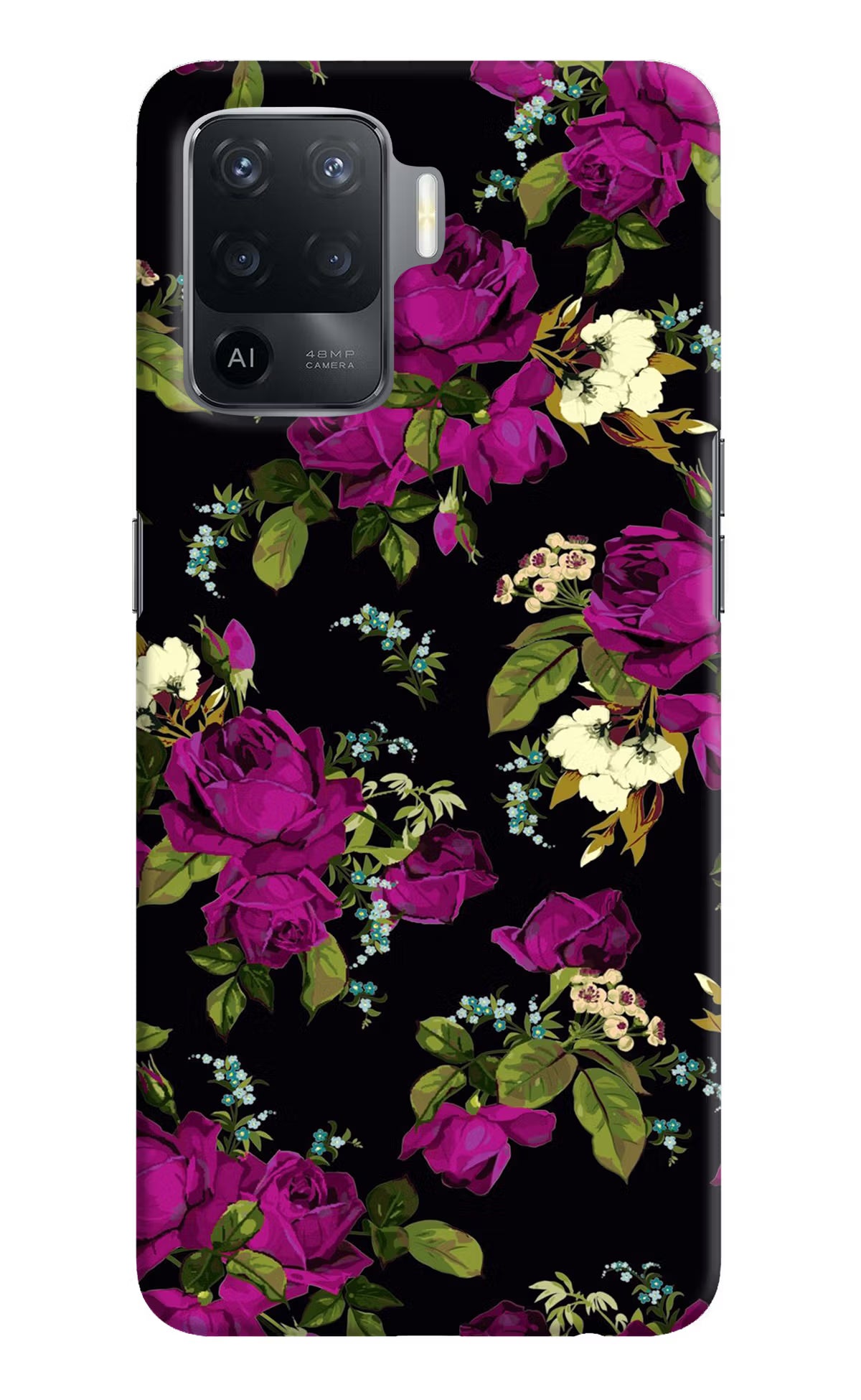 Flowers Oppo F19 Pro Hard Case Back Cover by Casekaro