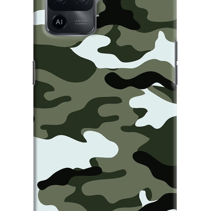 Camouflage Oppo F19 Pro Hard Case Back Cover by Casekaro