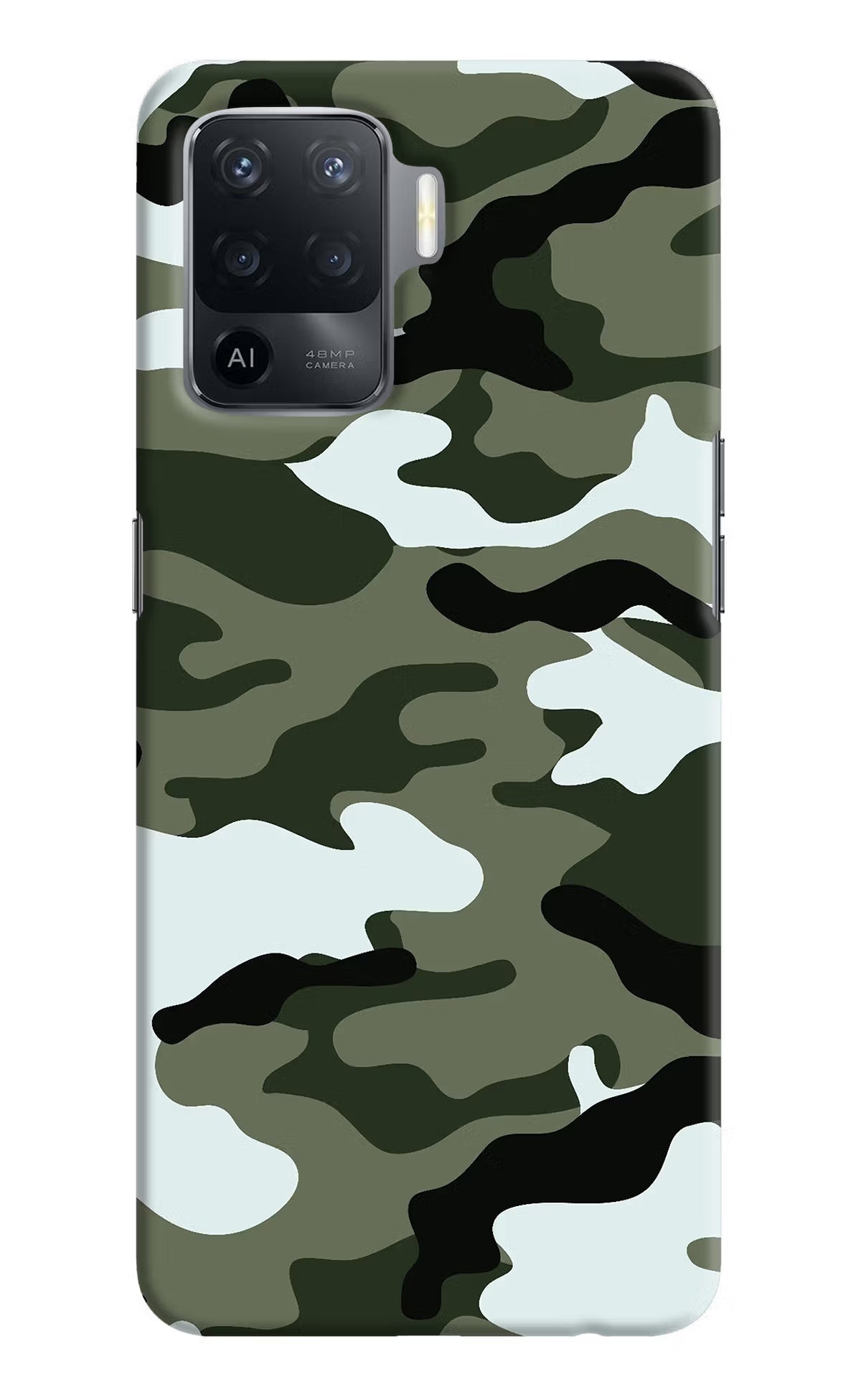 Camouflage Oppo F19 Pro Hard Case Back Cover by Casekaro