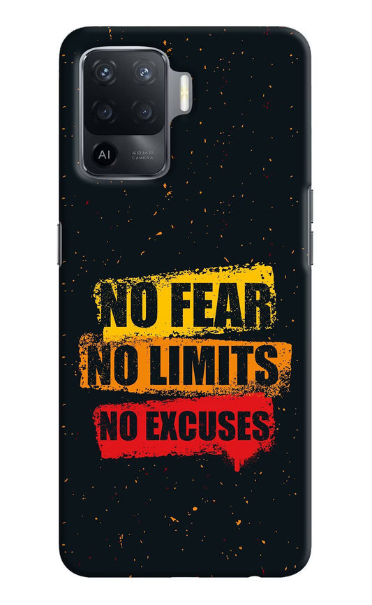 No Fear No Limits No Excuse Oppo F19 Pro Hard Case Back Cover by Casekaro