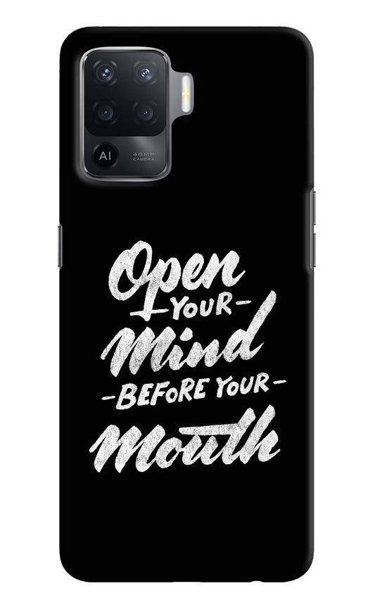 Open Your Mind Before Your Mouth Oppo F19 Pro Hard Case Back Cover by Casekaro