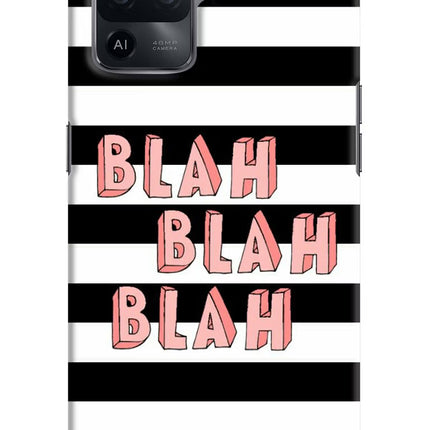 Blah Blah Blah Oppo F19 Pro Hard Case Back Cover by Casekaro