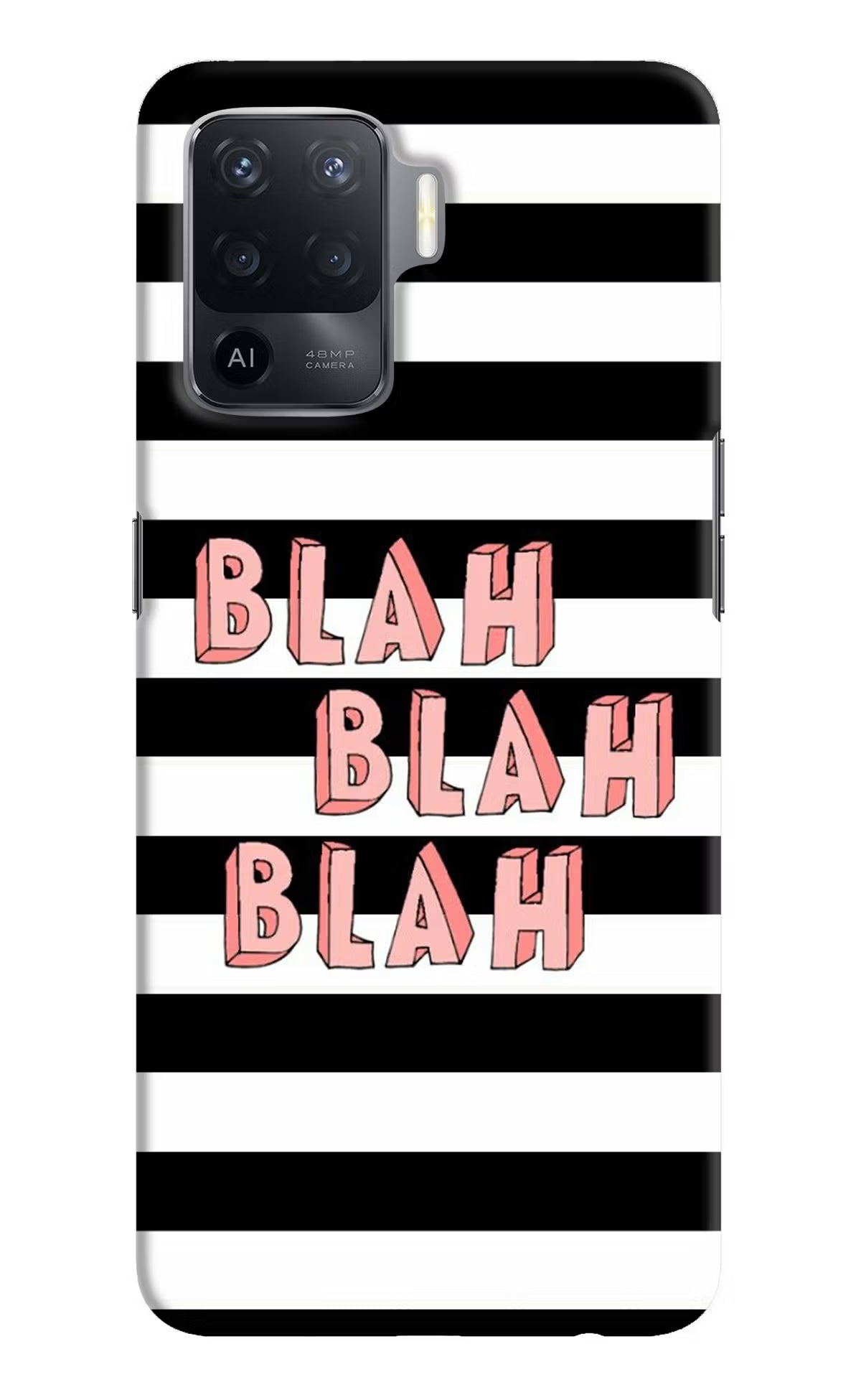 Blah Blah Blah Oppo F19 Pro Hard Case Back Cover by Casekaro