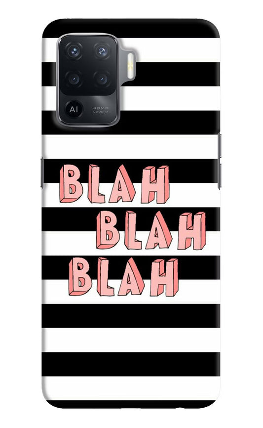 Blah Blah Blah Oppo F19 Pro Hard Case Back Cover by Casekaro