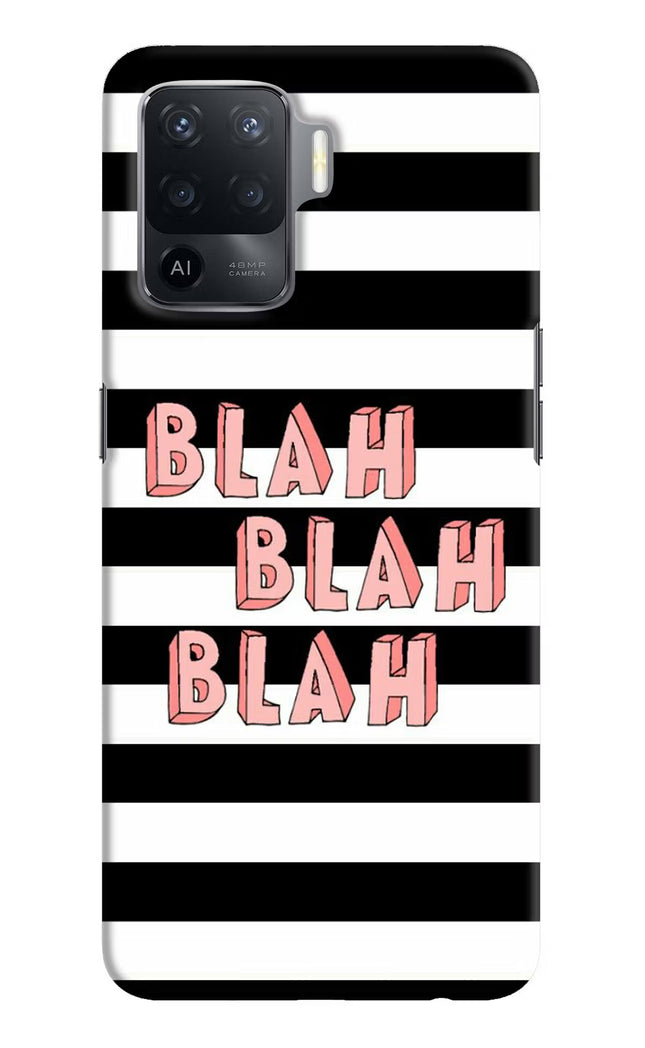 Blah Blah Blah Oppo F19 Pro Hard Case Back Cover by Casekaro
