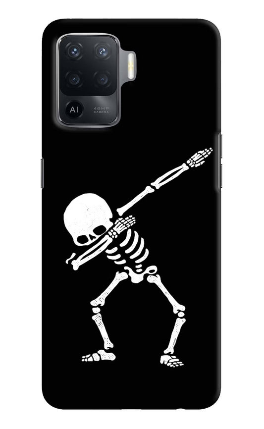 Dabbing Skeleton Art Oppo F19 Pro Hard Case Back Cover by Casekaro