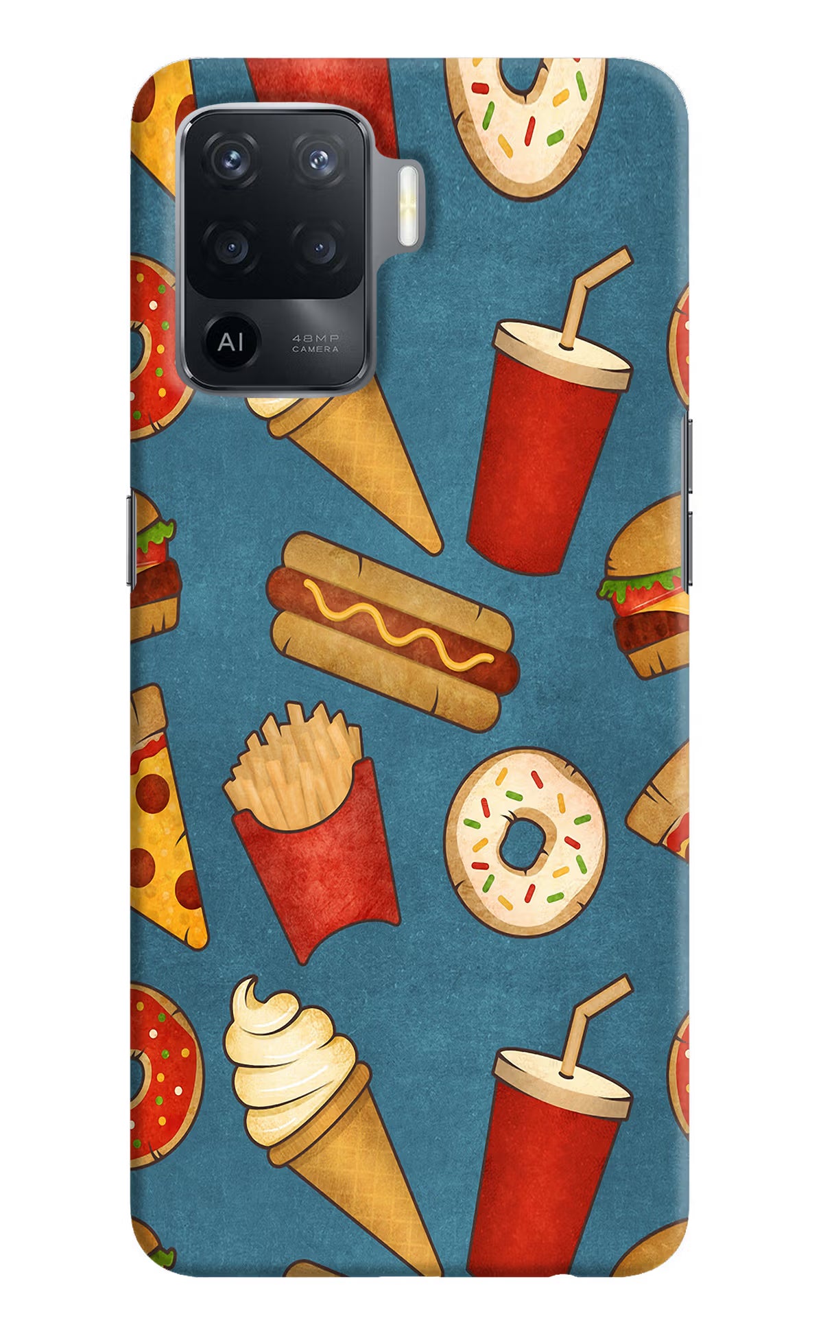 Foodie Oppo F19 Pro Hard Case Back Cover by Casekaro