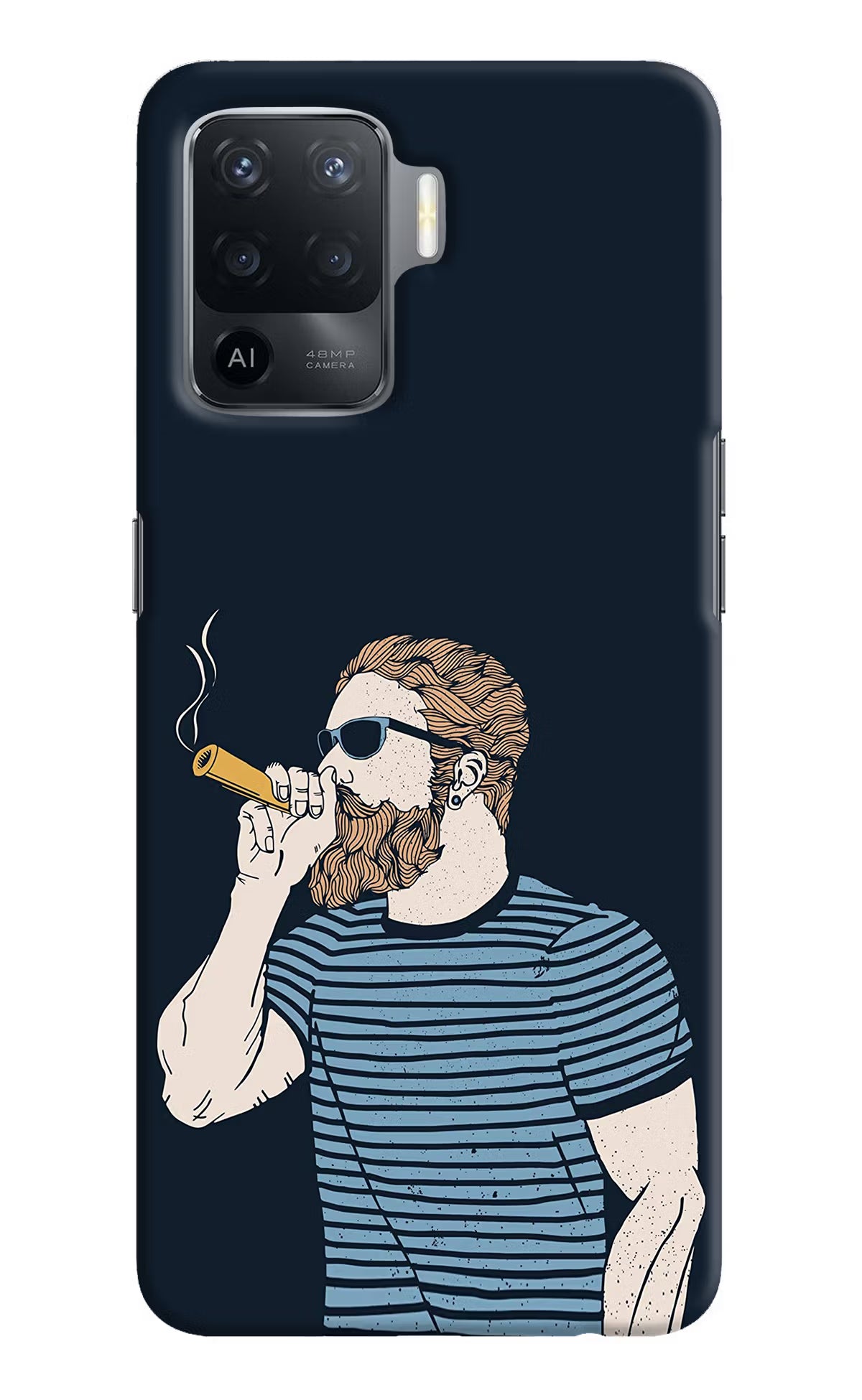 Smoking Oppo F19 Pro Hard Case Back Cover by Casekaro