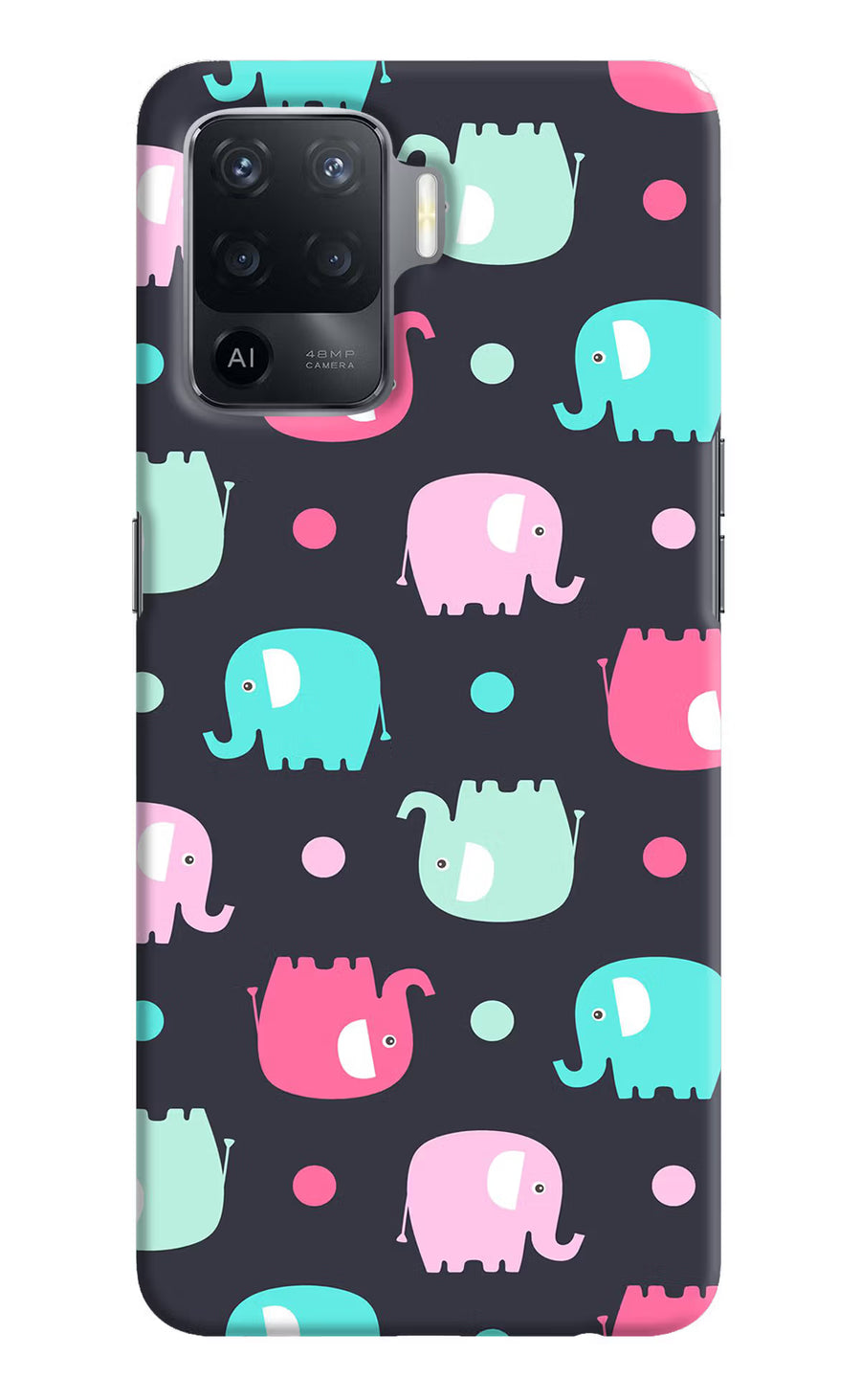 Elephants Oppo F19 Pro Back Cover, Hard case
