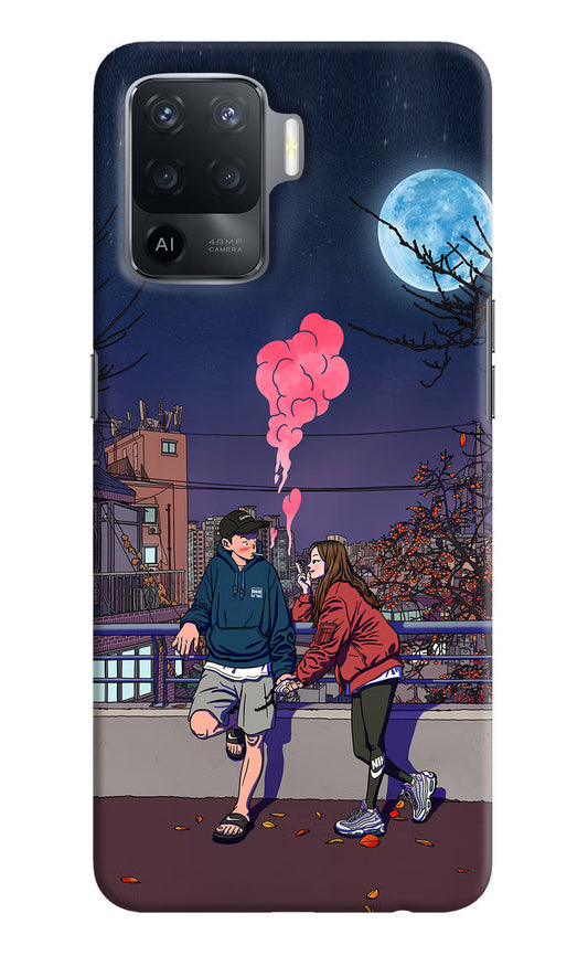 Chilling Couple Oppo F19 Pro Hard Case Back Cover by Casekaro