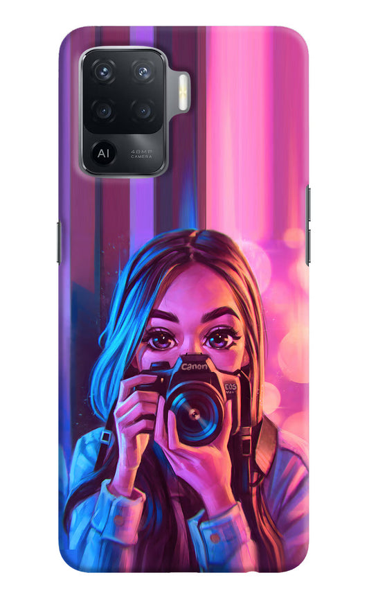 Girl Photographer Oppo F19 Pro Hard Case Back Cover by Casekaro