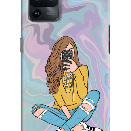 Selfie Girl Oppo F19 Pro Hard Case Back Cover by Casekaro