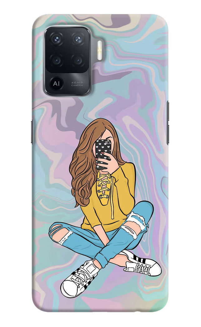 Selfie Girl Oppo F19 Pro Hard Case Back Cover by Casekaro