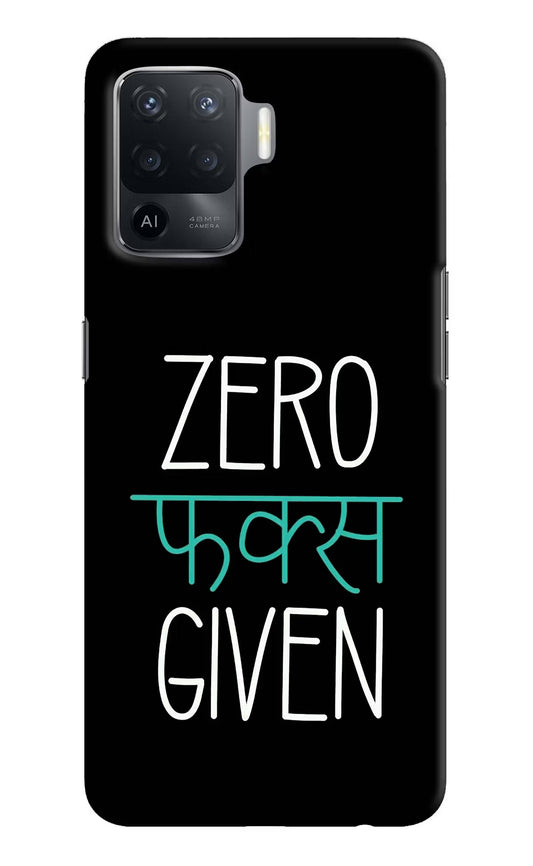 Zero Fucks Given Oppo F19 Pro Hard Case Back Cover by Casekaro