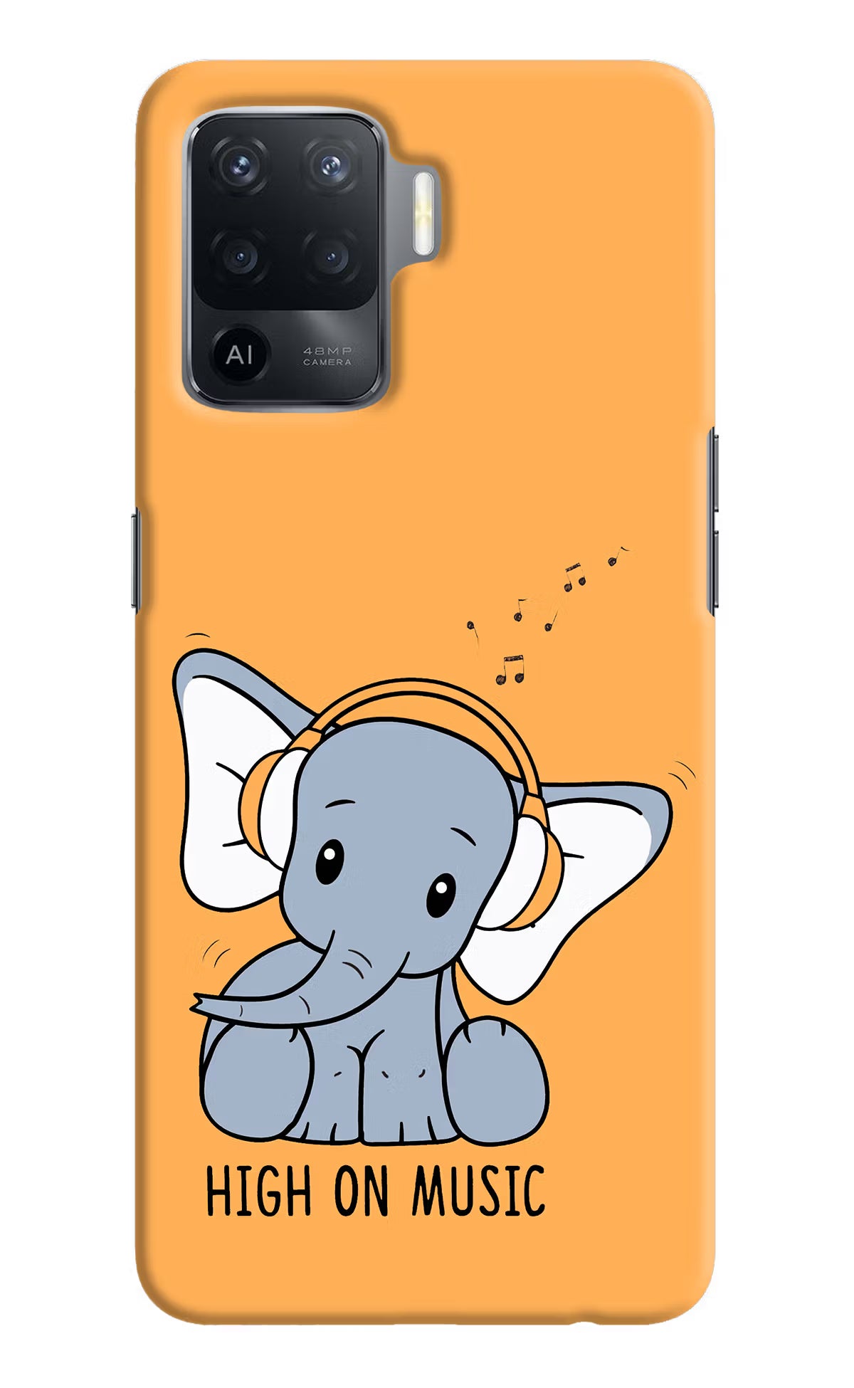 High On Music Oppo F19 Pro Hard Case Back Cover by Casekaro