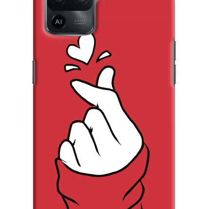 Korean Love Sign Oppo F19 Pro Hard Case Back Cover by Casekaro