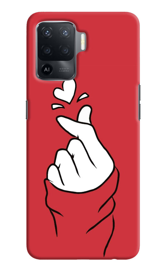Korean Love Sign Oppo F19 Pro Hard Case Back Cover by Casekaro