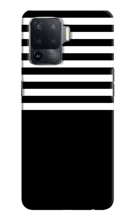 Black and White Print Oppo F19 Pro Hard Case Back Cover by Casekaro
