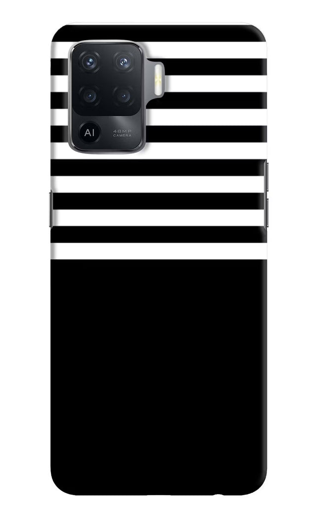 Black and White Print Oppo F19 Pro Hard Case Back Cover by Casekaro