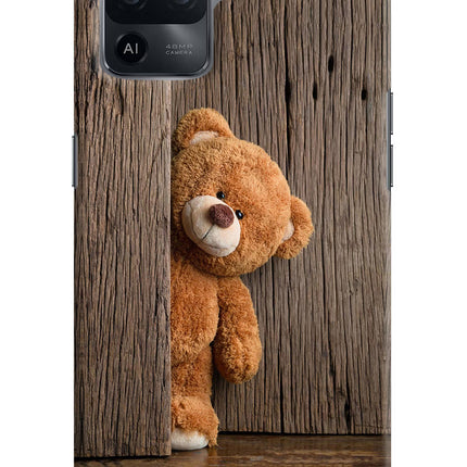 Teddy Wooden Oppo F19 Pro Hard Case Back Cover by Casekaro