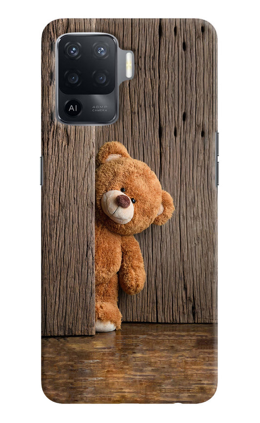 Teddy Wooden Oppo F19 Pro Hard Case Back Cover by Casekaro