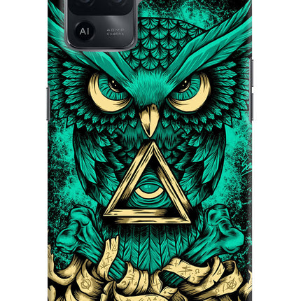 Green Owl Oppo F19 Pro Hard Case Back Cover by Casekaro