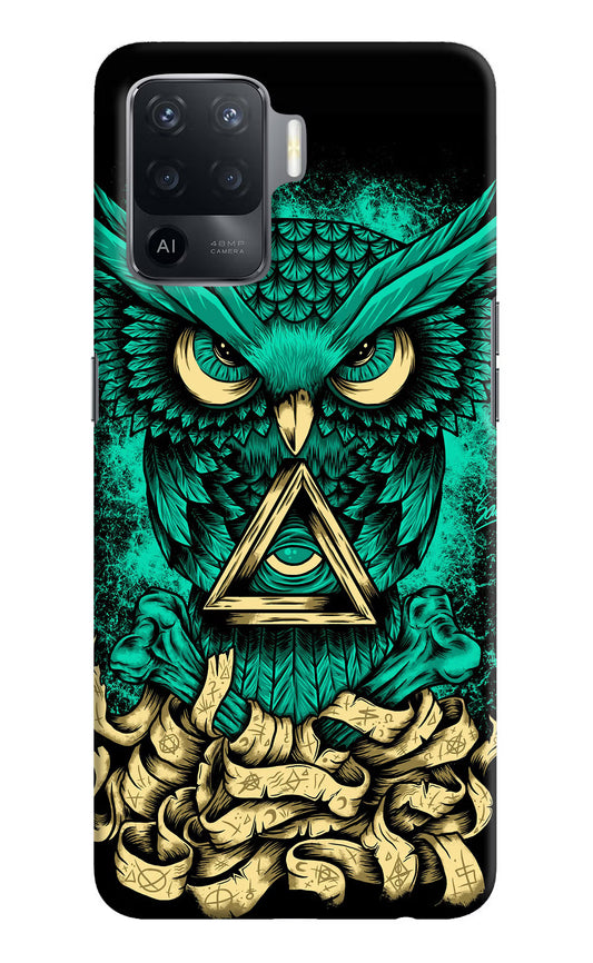 Green Owl Oppo F19 Pro Hard Case Back Cover by Casekaro