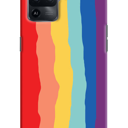 Rainbow Oppo F19 Pro Hard Case Back Cover by Casekaro