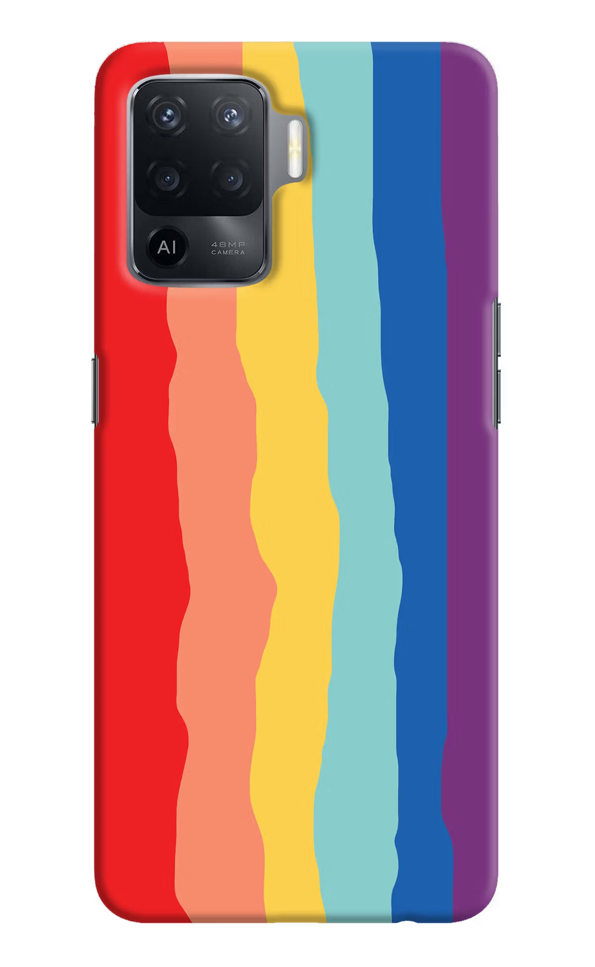 Rainbow Oppo F19 Pro Hard Case Back Cover by Casekaro
