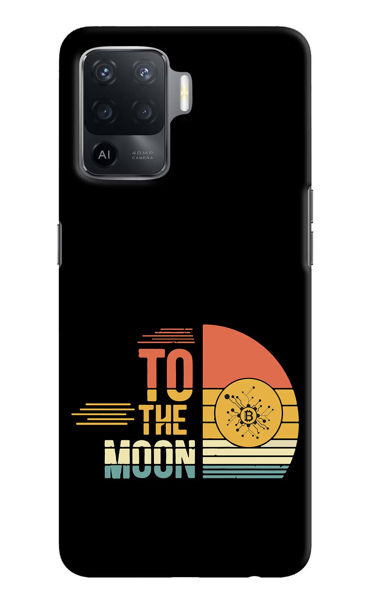 To the Moon Oppo F19 Pro Hard Case Back Cover by Casekaro