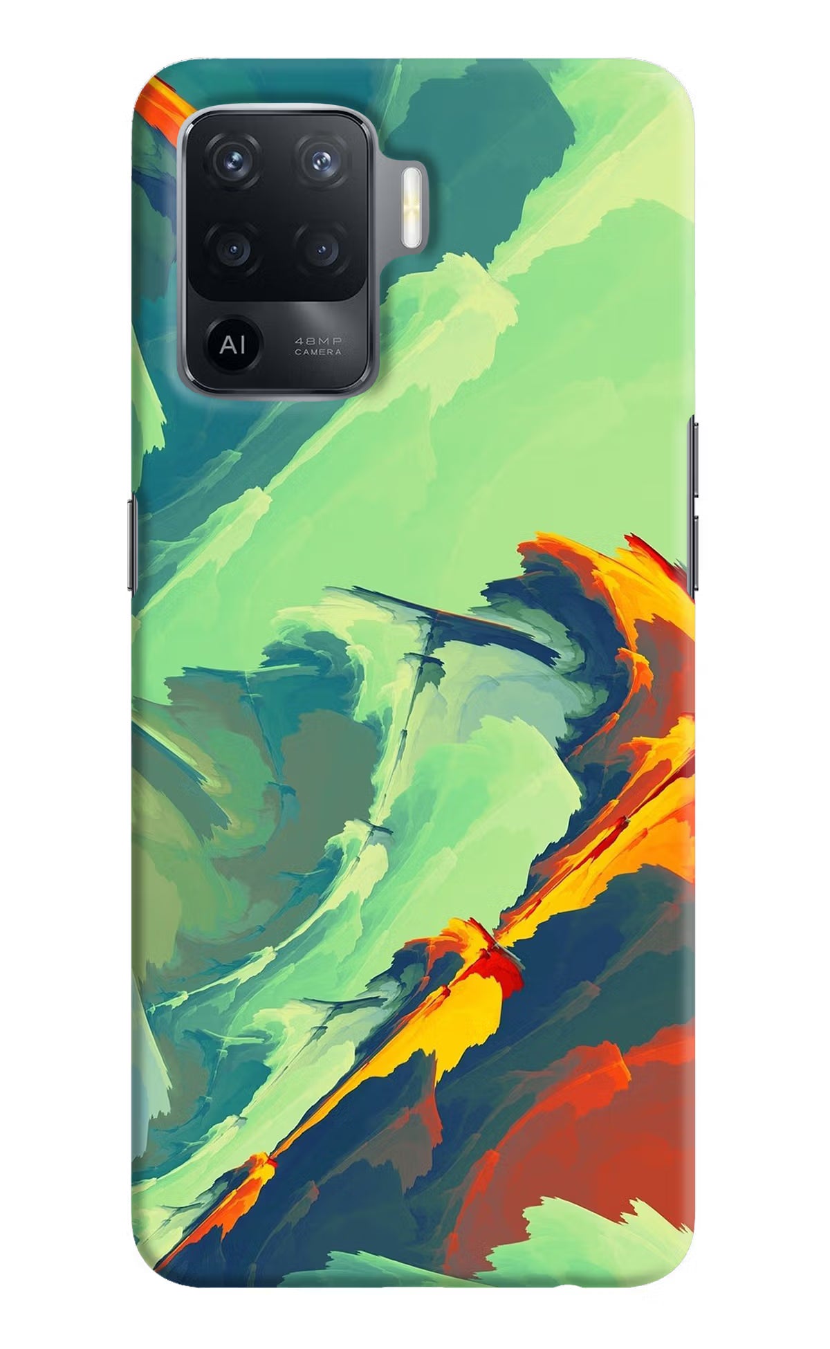 Paint Art Oppo F19 Pro Hard Case Back Cover by Casekaro