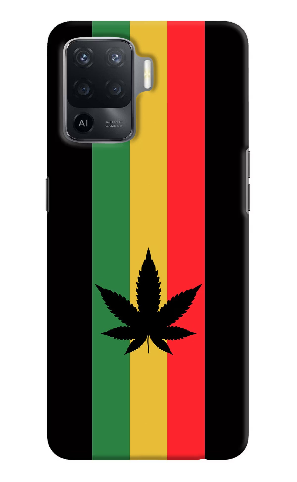 Weed Flag Oppo F19 Pro Hard Case Back Cover by Casekaro