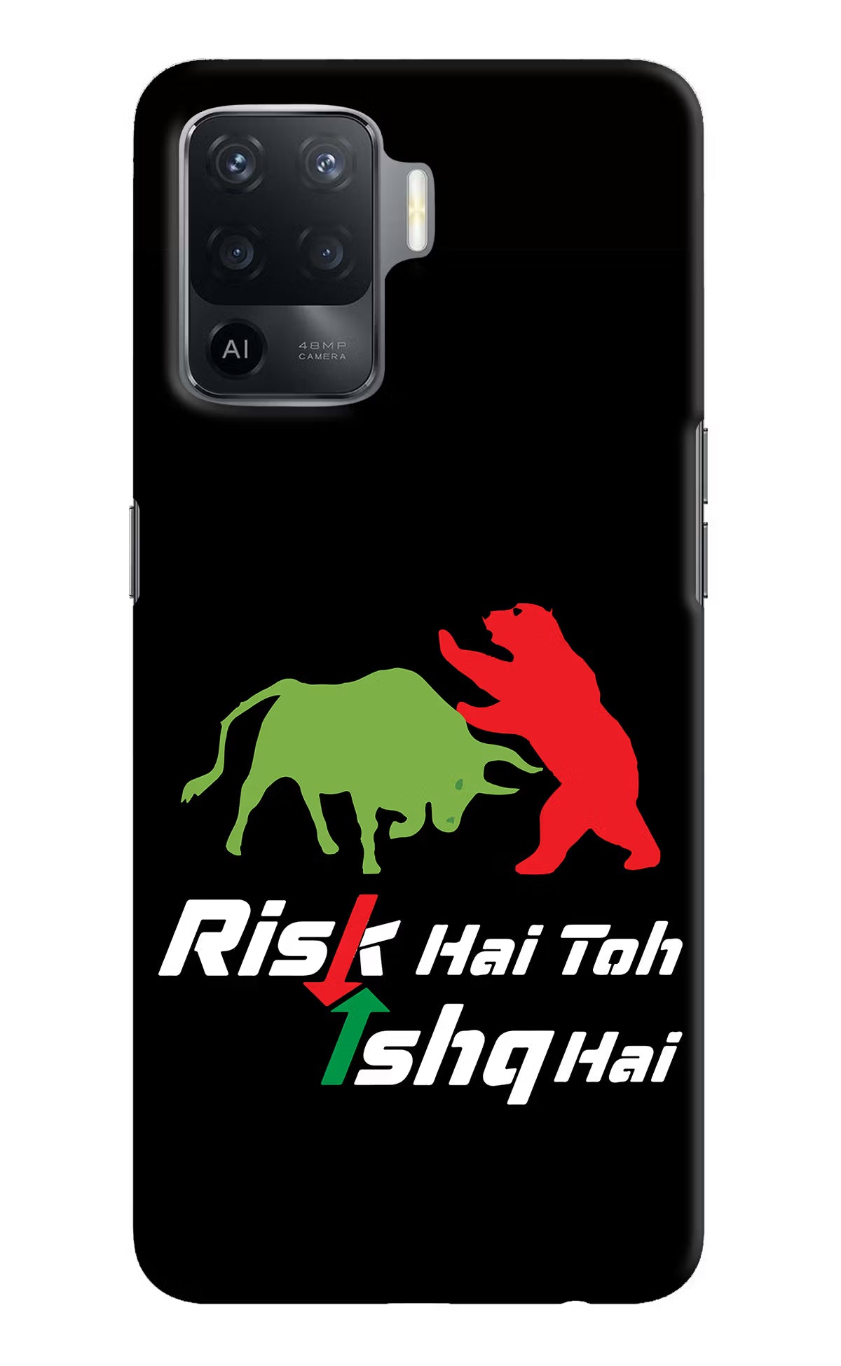 Risk Hai Toh Ishq Hai Oppo F19 Pro Hard Case Back Cover by Casekaro