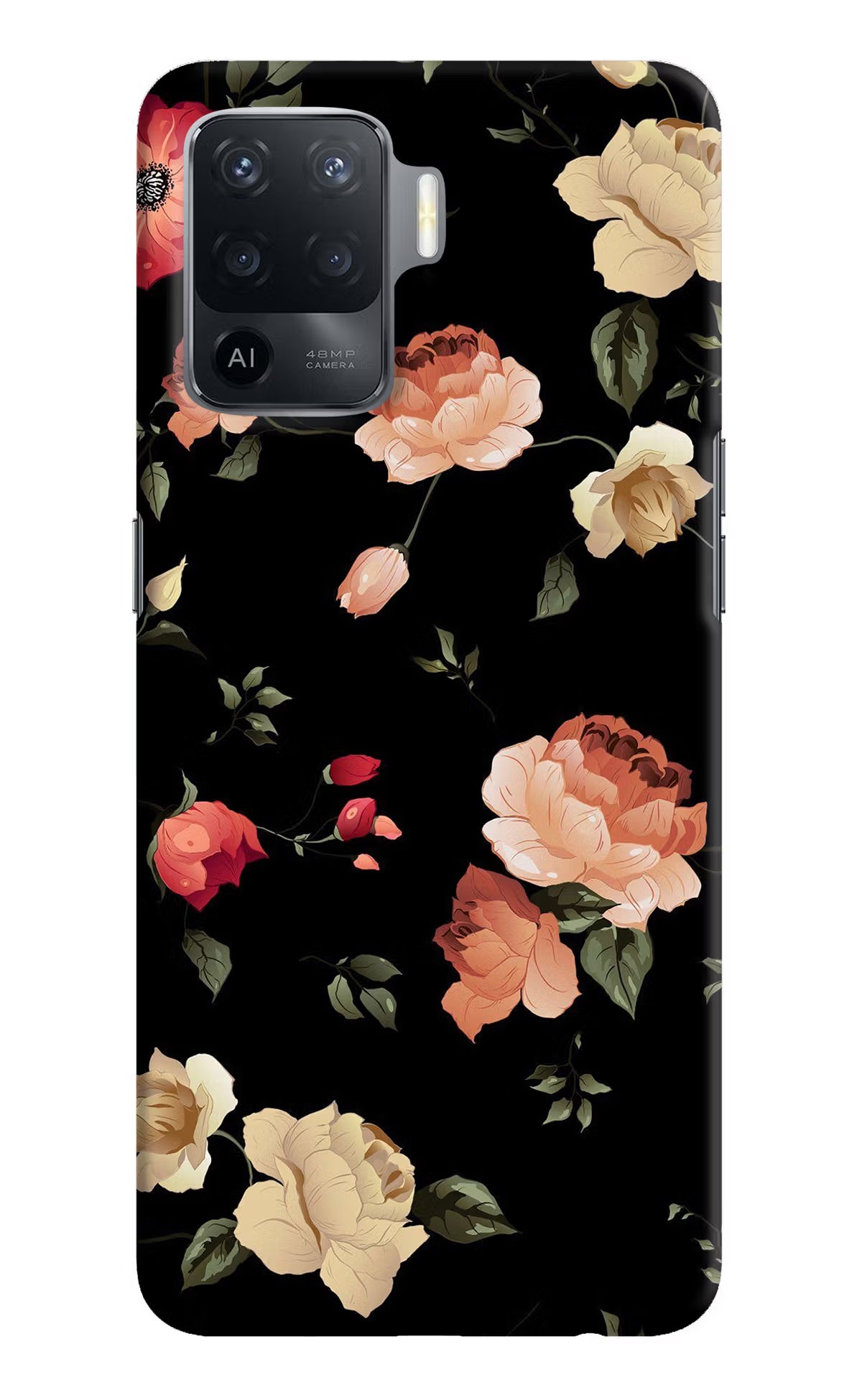 Flowers Oppo F19 Pro Hard Case Back Cover by Casekaro